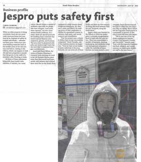 Jaspro Environmental Services - South Shore Breaker article 'Jaapro puts safety first' - Milton Church Asbestos Remediation July 2015