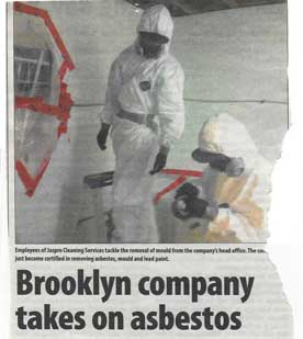 Jaspro Environmental Services - The Advance article 'Brroklyn Company Takes on Asbestos'- Milton Church Asbestos Remediation July 2015